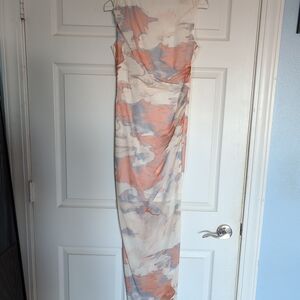 Sleeveless Maxi Dress with Abstract Design